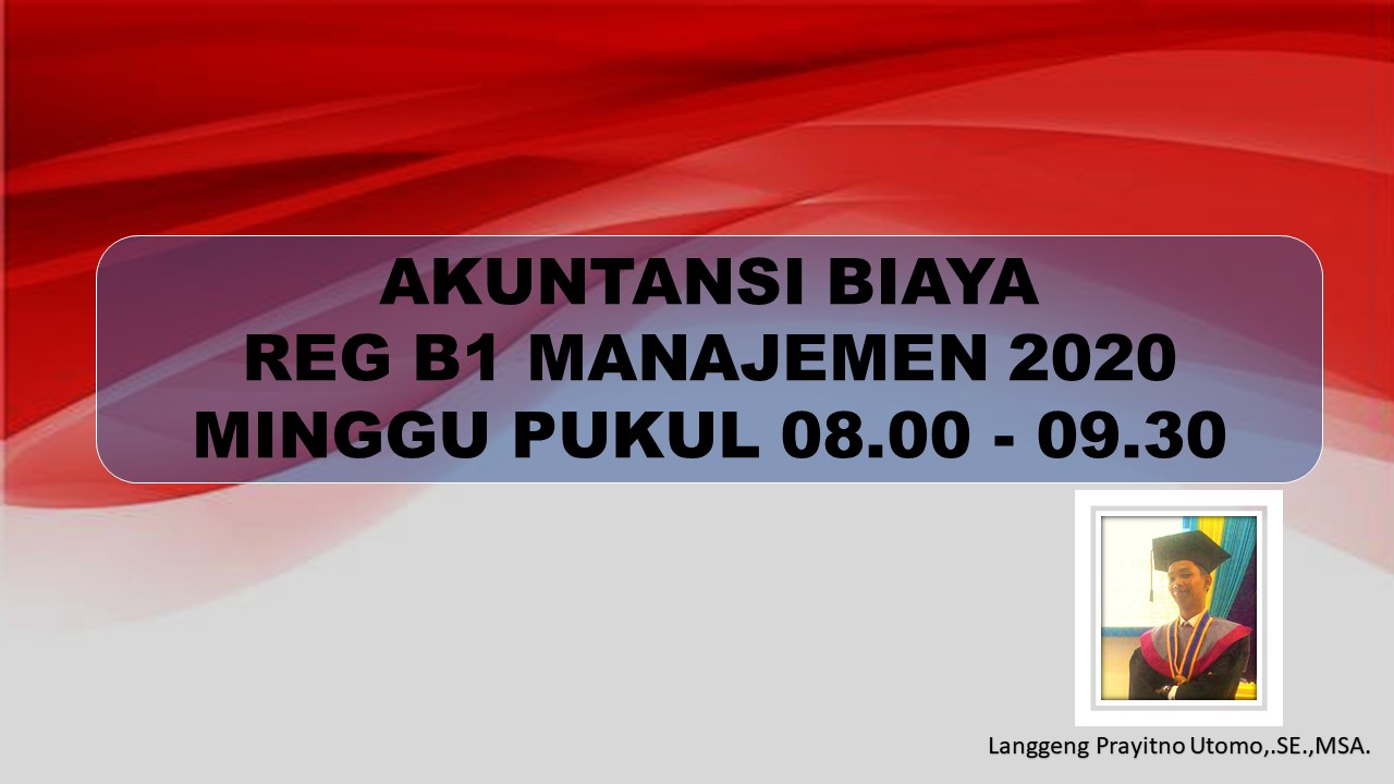 Akuntansi Biaya Reg B-1